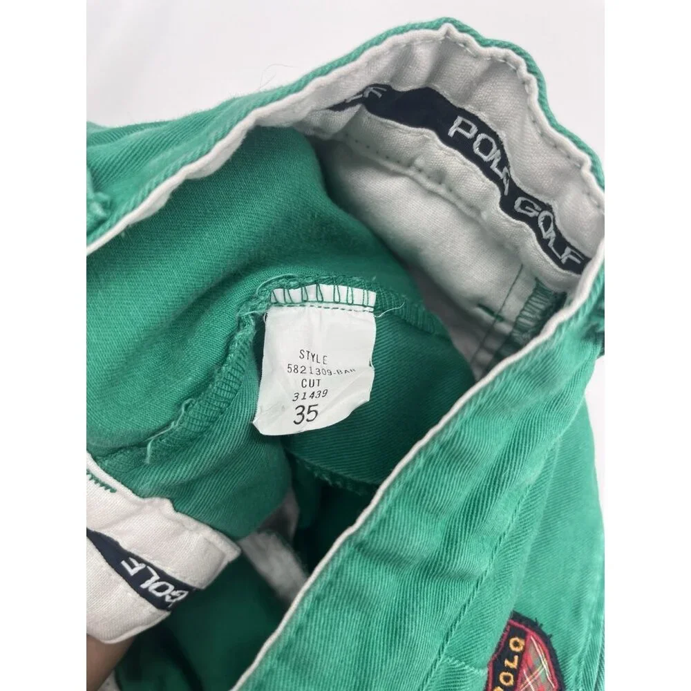 Vintage 90s Men’s Polo Golf Size‎ 35 Classic Chino Green Shorts *Read*
